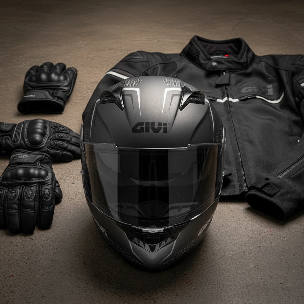 Givi 50.5 Tridion Raptor Titanio Opaco/Nero – Casco Integrale ECE 22.05 - Moon Bike - Vista 8