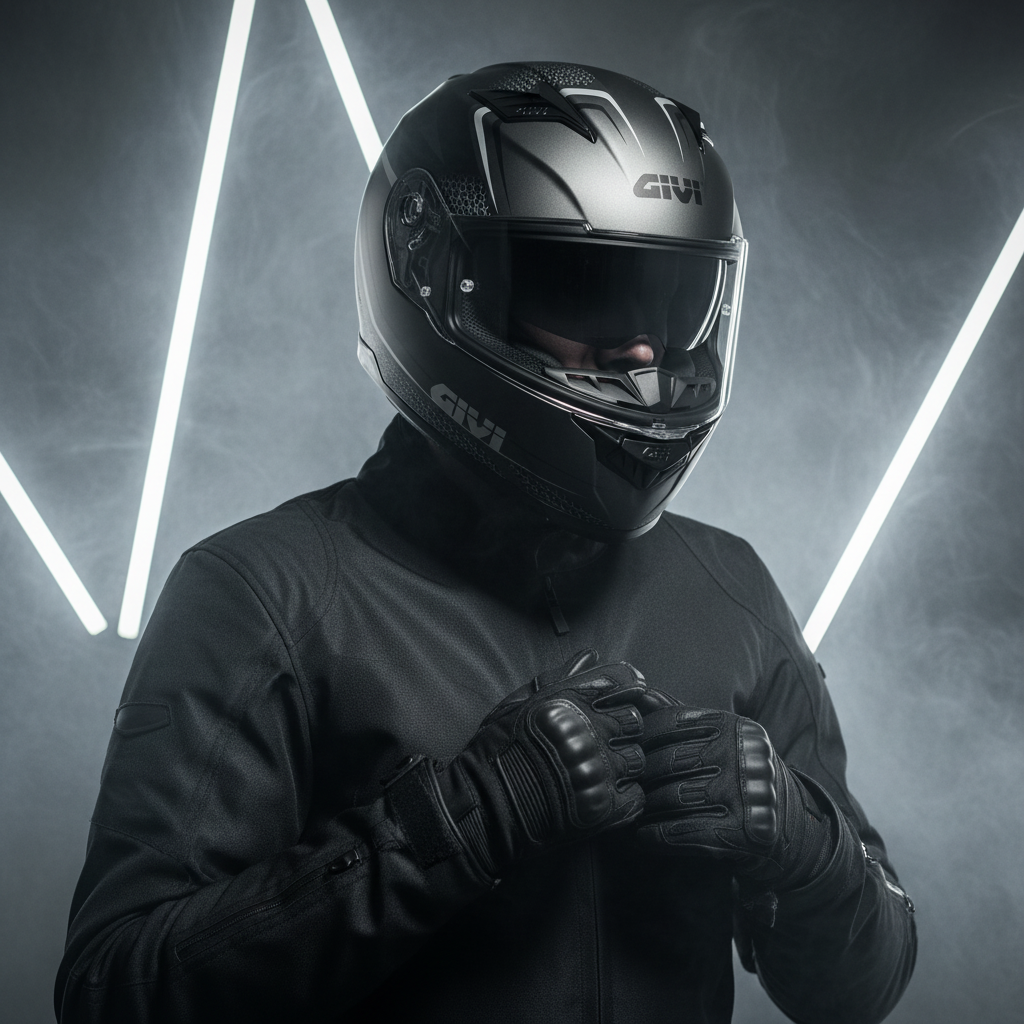 Givi 50.5 Tridion Raptor Titanio Opaco/Nero – Casco Integrale ECE 22.05 - Moon Bike - Vista 11
