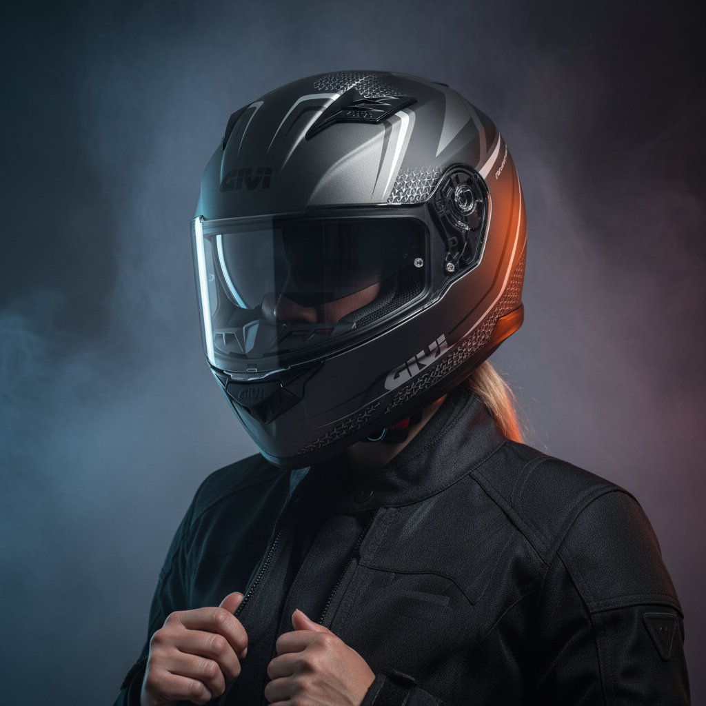 Givi 50.5 Tridion Raptor Titanio Opaco/Nero – Casco Integrale ECE 22.05 - Moon Bike - Vista 12