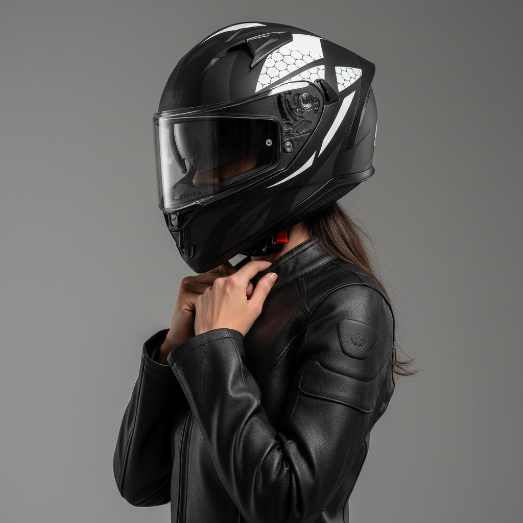 Givi 50.6 Stoccarda Perseus Nero Opaco/Argento – Casco Integrale ECE 22.05 - Moon Bike - Vista 9