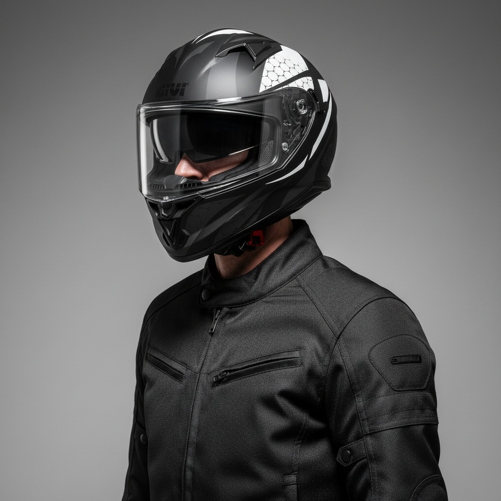 Givi 50.6 Stoccarda Perseus Nero Opaco/Argento – Casco Integrale ECE 22.05 - Moon Bike - Vista 8