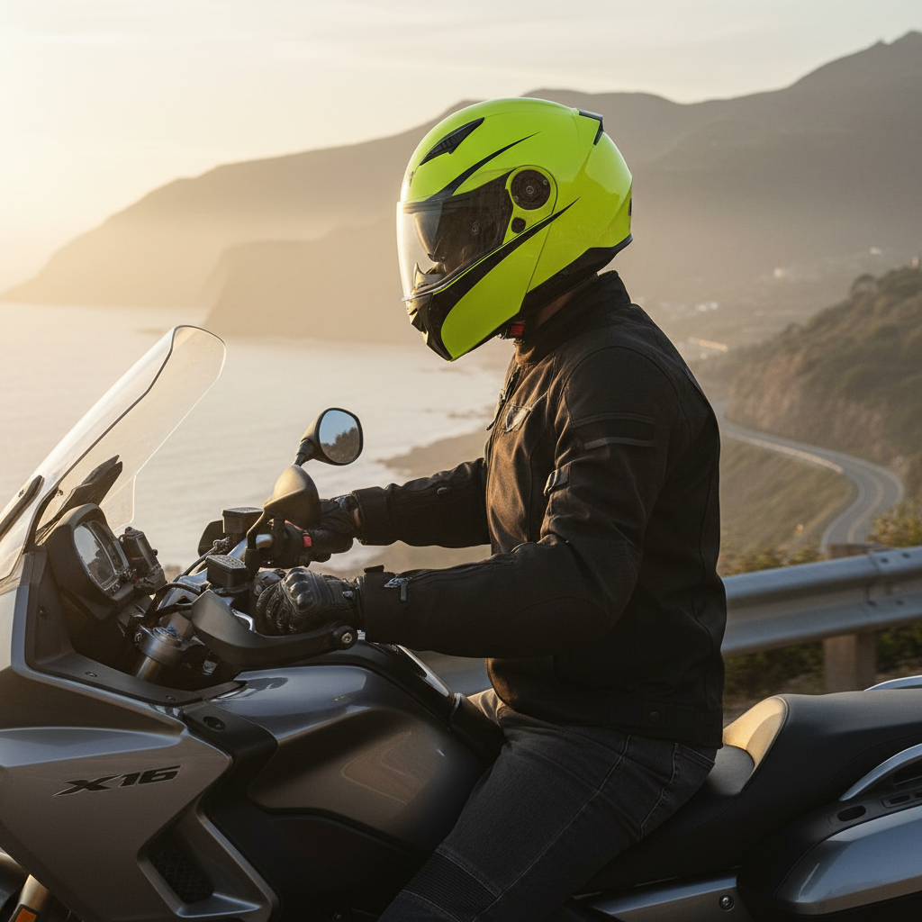 Givi X.16 Voyager Giallo Fluo – Casco Modulare (omologazione P) ECE 22.05 - Moon Bike - Vista 17