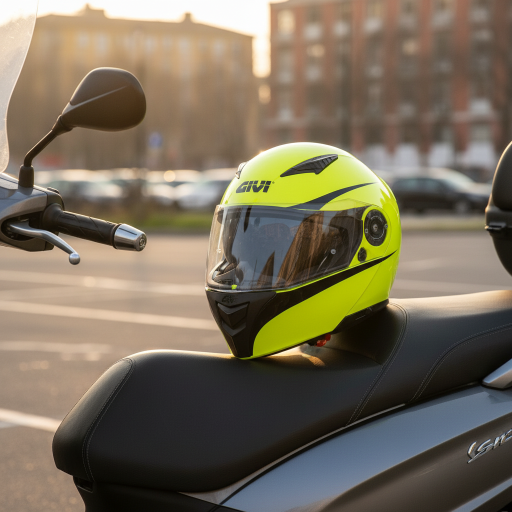 Givi X.16 Voyager Giallo Fluo – Casco Modulare (omologazione P) ECE 22.05 - Moon Bike - Vista 10
