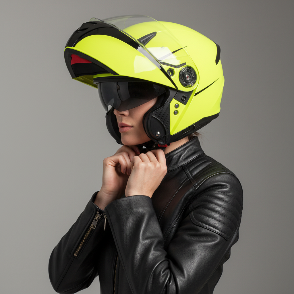 Givi X.16 Voyager Giallo Fluo – Casco Modulare (omologazione P) ECE 22.05 - Moon Bike - Vista 13