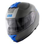 Givi X.20 Expedition EVO Argento/Blu Opaco – Casco Modulare P/J ECE 22.05 - Moon Bike - Vista 2