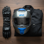 Givi X.20 Expedition EVO Argento/Blu Opaco – Casco Modulare P/J ECE 22.05 - Moon Bike - Vista 4