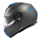 Givi X.20 Expedition EVO Argento/Blu Opaco – Casco Modulare P/J ECE 22.05 - Moon Bike - Vista 3