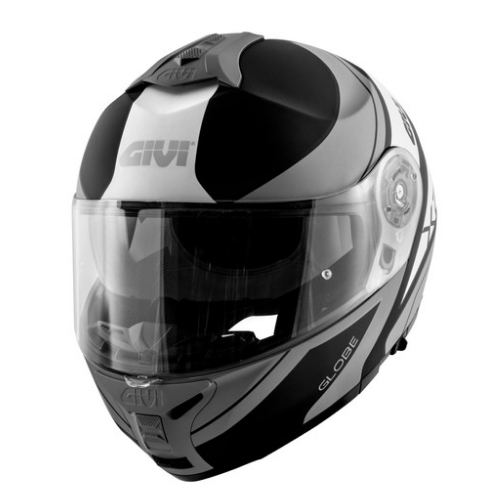 Givi X.21 Challenger Globe Nero Opaco/Titanio – Casco Modulare P/J ECE 22.05 - Moon Bike - Vista 1