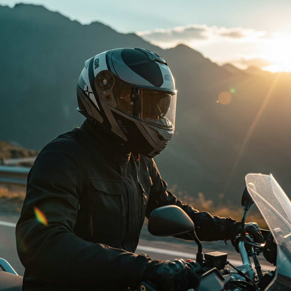 Givi X.21 Challenger Globe Nero Opaco/Titanio – Casco Modulare P/J ECE 22.05 - Moon Bike - Vista 16