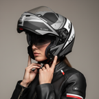 Givi X.21 Challenger Globe Nero Opaco/Titanio – Casco Modulare P/J ECE 22.05 - Moon Bike - Vista 12