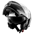 Givi X.21 Challenger Globe Nero Opaco/Titanio – Casco Modulare P/J ECE 22.05 - Moon Bike - Vista 2