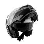 Givi X.21 Challenger Globe Nero Opaco/Titanio – Casco Modulare P/J ECE 22.05 - Moon Bike - Vista 3