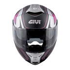 Givi X.21 Challenger Shiver Lady Titanio/Argento/Fucsia – Casco Modulare P/J ECE 22.05 - Moon Bike - Vista 8