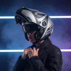 Givi X.21 Challenger Spirit Argento/Grigio Opaco – Casco Modulare P/J ECE 22.05 - Moon Bike - Vista 10
