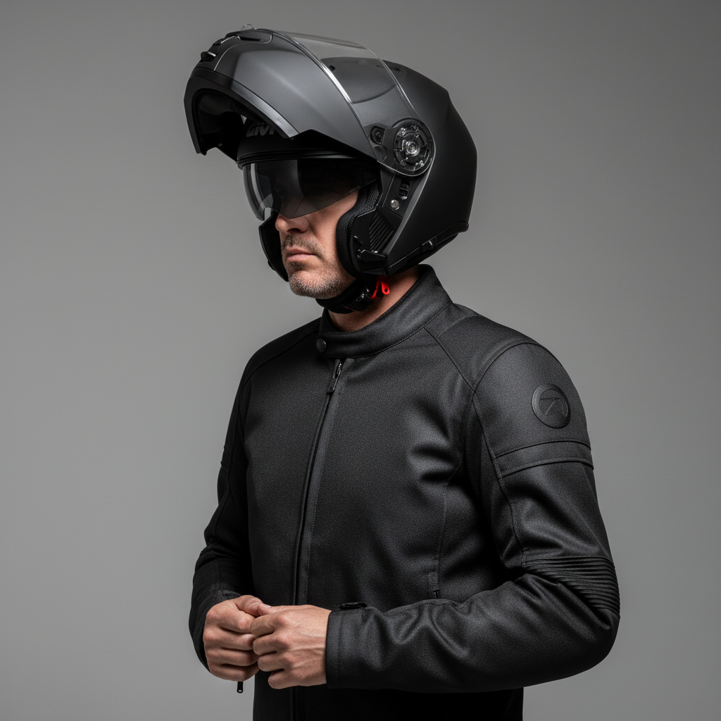Givi X21 EVO Solid Nero Opaco – Casco Modulare P/J ECE 22.06 - Moon Bike - Vista 7