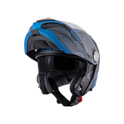 Givi X.23 Sidney Protect Titanio Opaco/Nero/Blu – Casco Modulare P/J ECE 22.05 - Moon Bike - Vista 2
