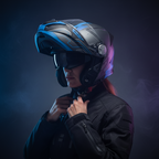 Givi X.23 Sidney Protect Titanio Opaco/Nero/Blu – Casco Modulare P/J ECE 22.05 - Moon Bike - Vista 14