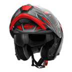 Givi X.27 Sector Nero/Titanio/Rosso – Casco Modulare P/J ECE 22.06