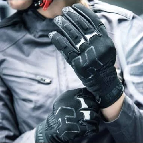 Guanti Hevik California Tessuto con Imbottitura Nero Guanti Moto - Moon Bike - Vista 4