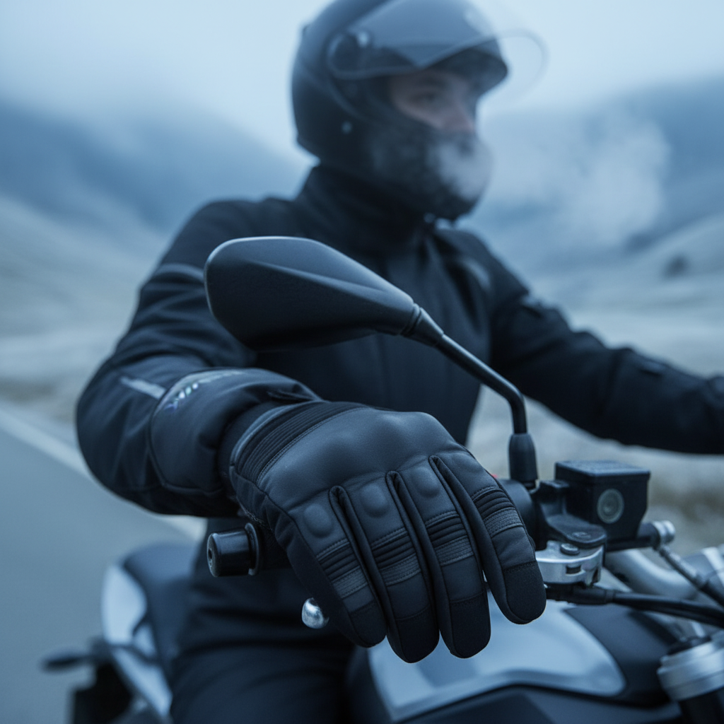 Guanti Hevik Nettuno Impermeabili 4 Stagioni Nero Guanti Moto - Moon Bike - Vista 8