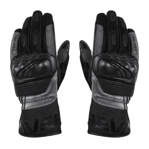Guanti Moto Estivi Hevik Helios Nero/Grigio - Pelle Touch CE - HGS109BG - Moon Bike - Vista 4