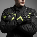 Guanti Moto HEVIK ABREGO HGS111MY Nero/Giallo Fluo Protezioni CE Uomo Sport - Moon Bike - Vista 9