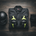Guanti Moto HEVIK ABREGO HGS111MY Nero/Giallo Fluo Protezioni CE Uomo Sport - Moon Bike - Vista 6