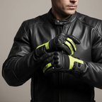 Guanti Moto HEVIK ABREGO HGS111MY Nero/Giallo Fluo Protezioni CE Uomo Sport - Moon Bike - Vista 7