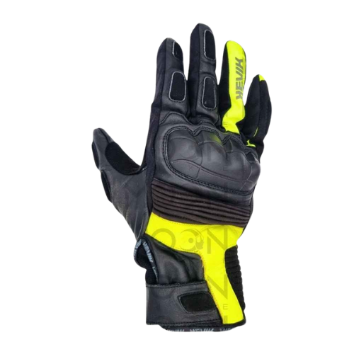 Hevik Guanti Moto HEVIK ABREGO HGS111MY Nero/Giallo Fluo Protezioni CE Uomo Sport Nero Guanti da moto - Moon Bike - Vista 1