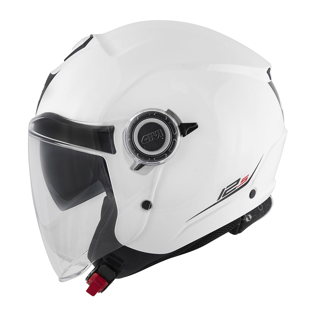 Givi 12.5 Solid Color H125BB910 casco jet bianco lucido – vista laterale