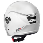 Givi 12.5 Solid Color H125BB910 casco jet bianco lucido – vista posteriore