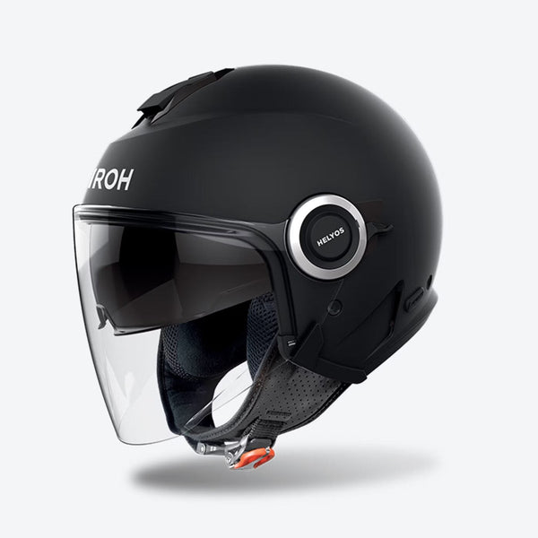 Airoh Helyos Color Black Matt – Casco Jet Tech ECE 22.06 con Visierino Parasole Trasparente - Moon Bike - Vista 1