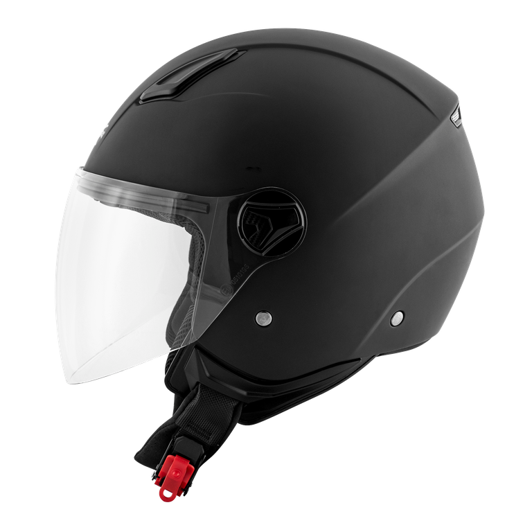 Casco Demi-Jet Kappa KV28 Evo Join Nero Opaco – vista laterale