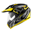 Casco Integrale Enduro Kappa KV30 Grayer Nero/Titanio/Giallo – vista laterale