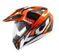 Casco Integrale Enduro Kappa KV30 Grayer Arancione/Nero – vista laterale