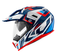 Casco Integrale Enduro Kappa KV30 Grayer Bianco/Blu/Rosso – vista laterale