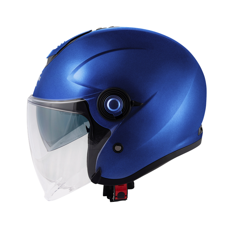 Casco Jet Kappa KV35 Blu Opaco – vista laterale
