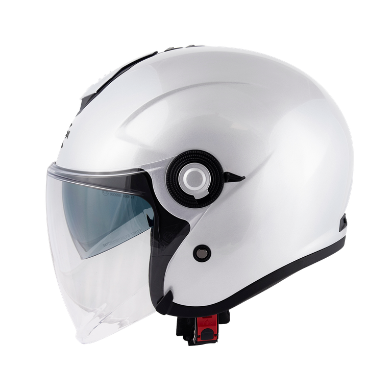 Casco Jet Kappa KV35 Bianco Lucido – vista laterale
