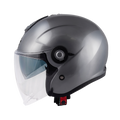 Casco Jet Kappa KV35 Grigio Lucido – vista laterale