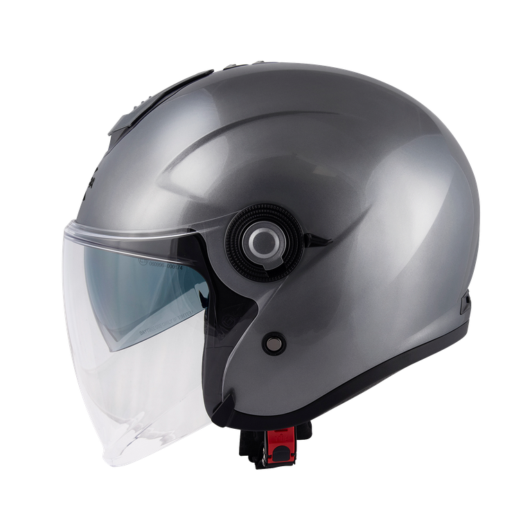 Casco Jet Kappa KV35 Grigio Lucido – vista laterale