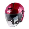 Casco Jet Kappa KV35 Bordeaux Lucido – vista laterale