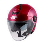 Casco Jet Kappa KV35 Bordeaux Lucido – vista laterale