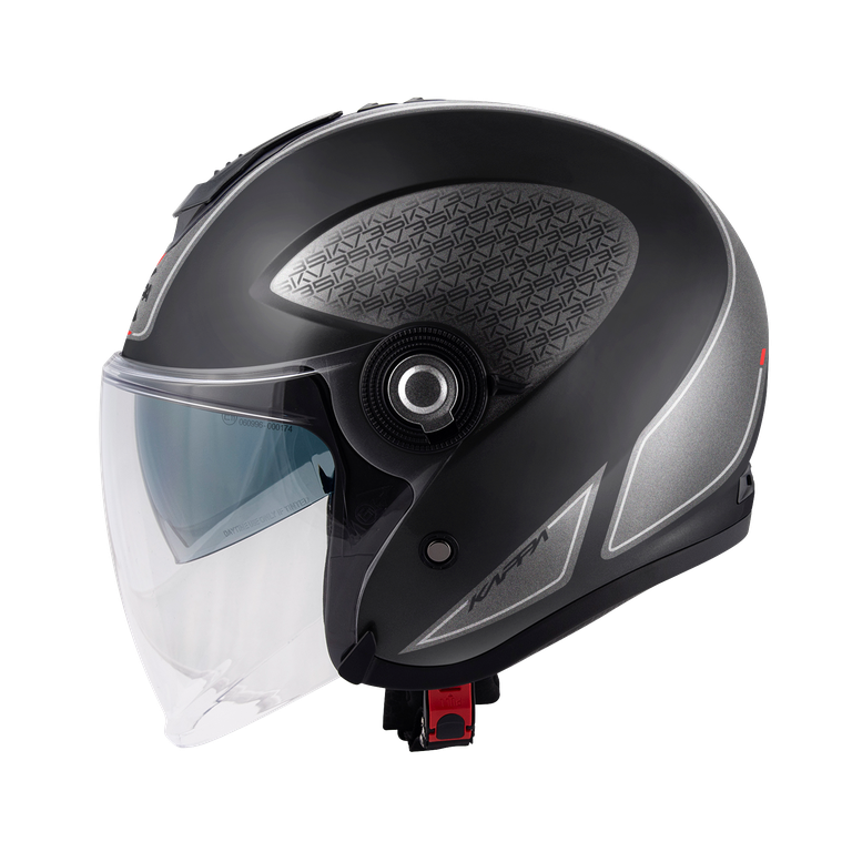 Casco Jet Kappa KV35 Dexter Nero/Titanio – vista laterale