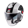 Casco Jet Kappa KV35 Dexter Bianco/Nero/Rosso – vista laterale