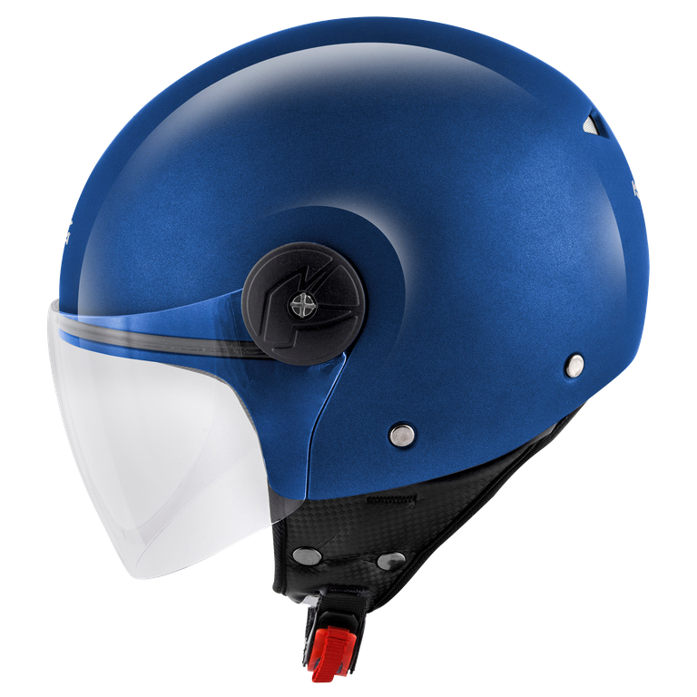 Kappa KV40 EVO Basic Casco Demi-Jet Blu Metallizzato Opaco – Doppia Calotta Leggero ECE 22.06