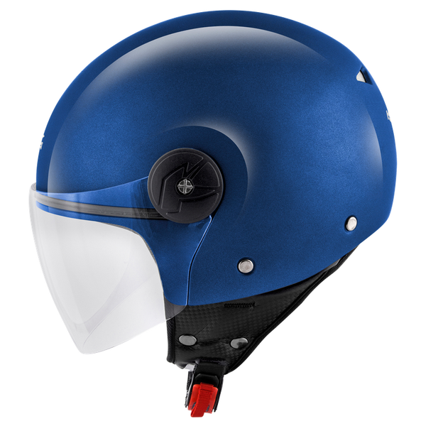Kappa KV40 EVO Basic Casco Demi-Jet Blu Metallizzato Opaco – Doppia Calotta Leggero ECE 22.06 - Moon Bike - Vista 1
