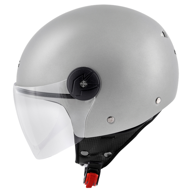 Kappa KV40 EVO Basic Casco Demi-Jet Argento Opaco – Doppia Calotta Omologato ECE