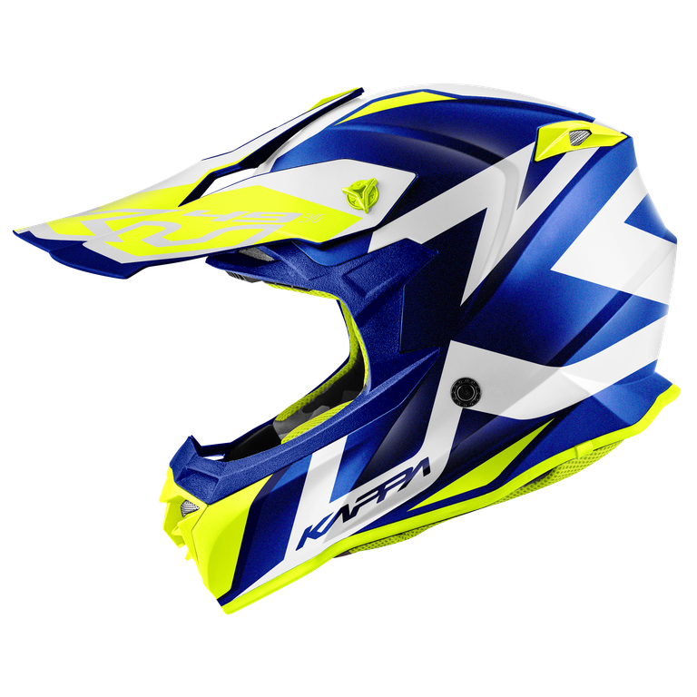 Casco Cross Kappa KV49 Great Nero Opaco/Bianco – vista laterale