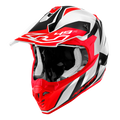 Casco Cross Kappa KV49 Great Bianco/Rosso/Blu – vista laterale
