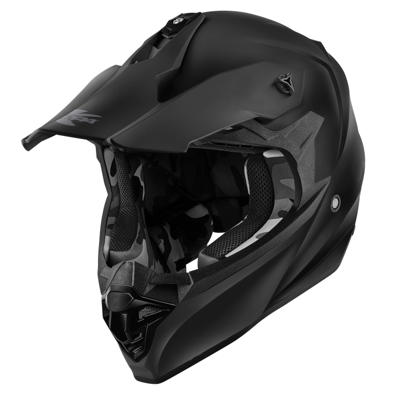 Casco Cross Kappa KV49 Nero Opaco – vista laterale
